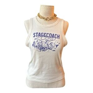 Stagecoach cream & purple  tank